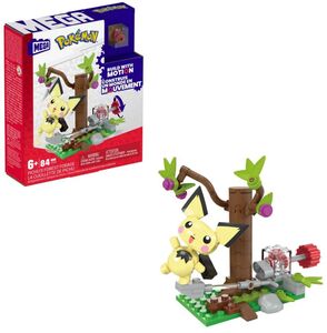 MEGA BLOKS - Pokemon: Pichu in the Forest, 84 Piece Building Toy Set