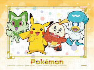 Ensky - Pokemon - Mame Puzzle - Pikachu, Sprigatito, Fuecoco, and Quaxly MA-83