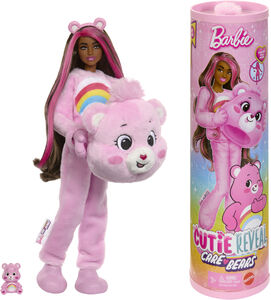 Mattel - Barbie Cutie Reveal Barbie x Care Bears Series, Cheer Bear