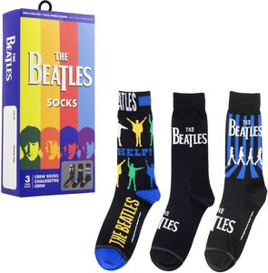 Perri's - Beatles - Crew Socks (Assorted Styles 3 Pack Gift Box)