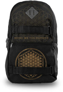 Rocksax - Bring Me The Horizon - Sempiternal Logo - Skate Bag with Deck Straps & Laptop Sleeve (Black/ Gold)