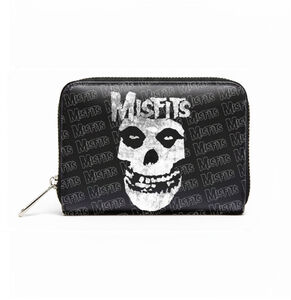 Rocksax - Misfits - Fiend Logo - Bi-Fold Zipped Wallet/ Purse (Black) 