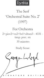 Lloyd: The Serf, Suite No. 2 - Study Score