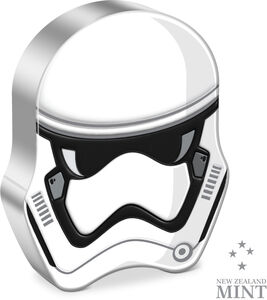 SW FACES FIRST ORDER STORMTROOPER 1OZ SILVER COIN