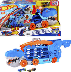 HW CITY ULTIMATE TREX TRANSPORTER DINOSAUR HAULER