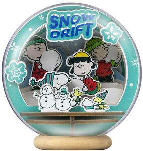 Snoopy Snowman Season Wooden Crystal Ball 