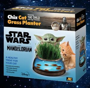 Neca Star Wars Chia Cat Grass Planter Featuring The Child : Target