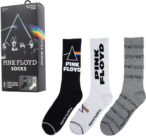 Perri's - Pink Floyd - Crew Socks (Assorted Styles 3 Pack Gift Box) 