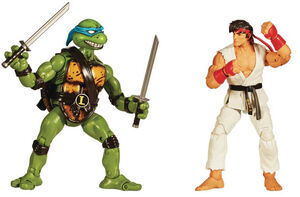 Playmates - Teenage Mutant Ninja Turtles vs. Street Fighter - Leonardo vs. Ryu Action Figure 2-Pack (TMNT) 