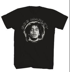 Bob Marley - Round Photo T-Shirt - Medium Black ZRBM0672A2 