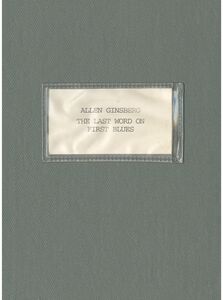 Last Word On First Blues , Allen Ginsberg