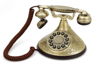 GPO Retro GPODUCHESS Dutchess Push Button Phone Black/ Gold 