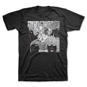 The Beatles Revolver LP Artwork Black Unisex SS Tee 2XL 