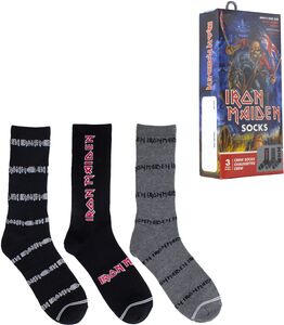 Perri's - Iron Maiden - Crew Socks (Assorted Styles 3 Pack Gift Box)