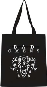 Rocksax-Bad Omens-Ramskull Logo - Eco-Friendly Tote/Double Handle Shopping Bag Black