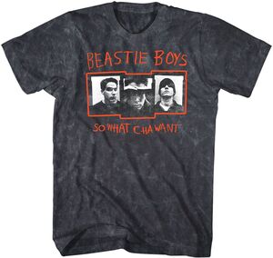 Beastie Boys - So What Cha Want T-Shirt - Large Black Mineral Wash 10431068A3 