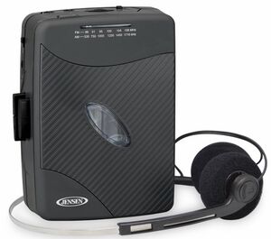 Jensen SCR-75-HP Classic Personal Cassette Player with AM FM Radio (Black) 