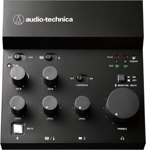 Audio Technica AT-UMX3 Livestreaming USB Audio Mixer (Black)