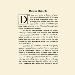 Making Records: Home Recordings 1890-1920 (Various Artists)