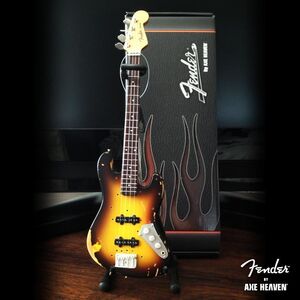 Axe Heaven Fender  Jazz Bass Custom Shop Sunburst Mini Bass Guitar Replica Collectible FJ-004