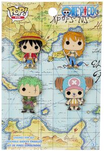 FUNKO PINS ANIME: One Piece 4-Piece Enamel Set 