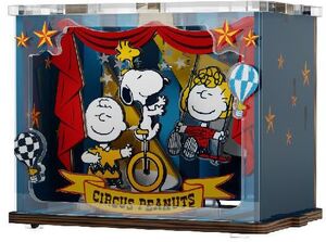 Snoopy Happy Stage Wooden Wooden Mini Scene 