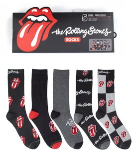 Perri's - Rolling Stones - Crew Socks (Assorted Styles 5 Pack Gift Box)