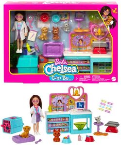 Mattel - Barbie Chelsea Can Be Pet Vet Playset, Brunette