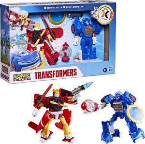 Hasbro Collectibles - Sonic the Hedgehog x Transformers - Wingtail & Blue Booster Converting Action Figure 2-Pack