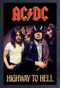 AC/ DC - Highway to Hell - 11x17 Framed Print With Gel-Coat