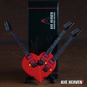 Axe Heaven Steve Vai SV-292 Red Tripleneck Heart Mini Guitar Replica Collectible SV-250 
