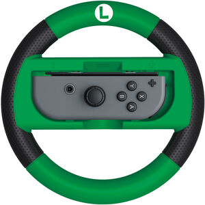 Switch Accessory:  Racing Wheel - HORI Mario Kart 8 Controller - HORI Luigi:  Officially Licensed by Nintendo 