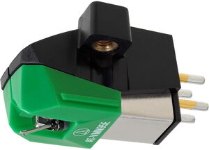 Audio Technica AT-VM95E Dual Moving Magnet Turntable Cartridge (Black/ Green)