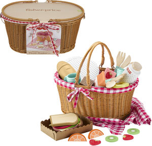 Fisher Price - Wooden Picnic Basket