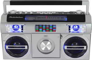 Studebaker SB2145S 80s Retro Street Bluetooth Boombox - 10 Watts  (Silver) 