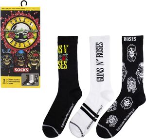 Perri's - Guns N' Roses - Crew Socks (Assorted Styles 3 Pack Gift Box) 