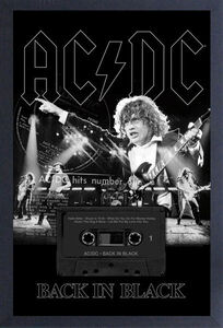 AC/ DC - Back in Black - Live - 11x17 Framed Print With Gel-Coat 