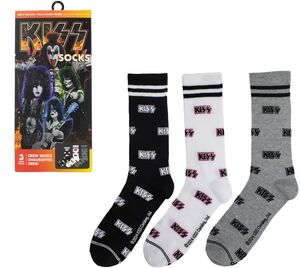 Perri's - Kiss - Crew Socks (Assorted Styles 3 Pack Gift Box)