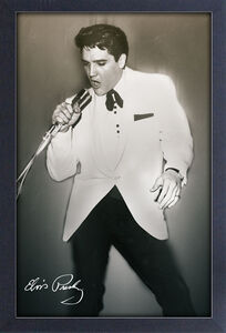 Elvis - Concert - 11x17 Framed Print With Gel-Coat