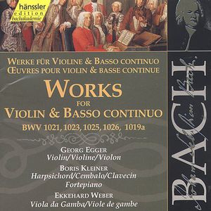 Sonatas for Violin & Basso Continuo 123 , J.S. Bach