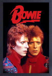 David Bowie - Two Bowies - 11x17 Framed Print With Gel-Coat 