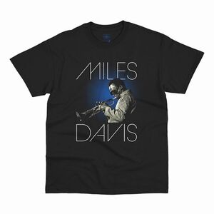 Miles Davis - Blue Aura Graphic - Heavy Cotton T-Shirt - XL Black 