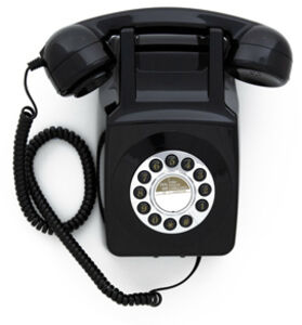 GPO Retro GPO746WBLK 746 Wall Mount Push Button Telephone - Black