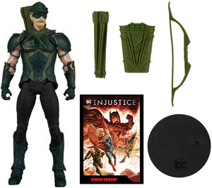 7 FIGURE WITH COMIC - INJUSTICE 2 - GREEN ARROW