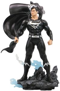 DC HEROES SUPERMAN BLK & SILVER PX PVC 1/ 8 STATUE