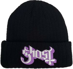 Ghost - Embroidered Logo – Acrylic Knit Hat - Black BN400GOS 