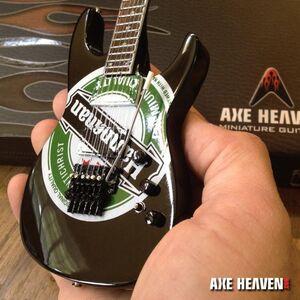 Axe Heaven Jeff Hanneman Slayer Green Hanneman Logo Mini Guitar Replica Collectible JH-605