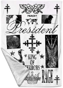 Rocksax - President - King of Terrors - Sherpa Fleece Throw (50 in x 60 in) 