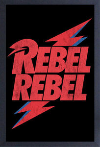 David Bowie - Rebel Rebel - 11x17 Framed Print With Gel-Coat 