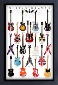Guitar Heaven - 11x17 Framed Print With Gel-Coat 